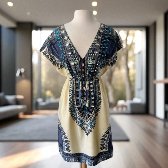 MEGHAN LOS ANGELES Bejeweled, Embellished Dress, Size 8 - Picture 1 of 15